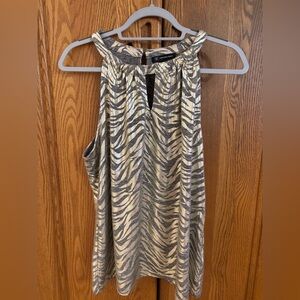 INC Black and Gold Sleeveless Top XXL